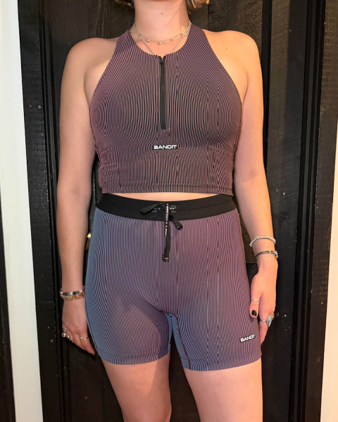 Katie Gunderman wearing the bandit set